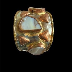 brutalist or artisan mixed-metal Bracelet